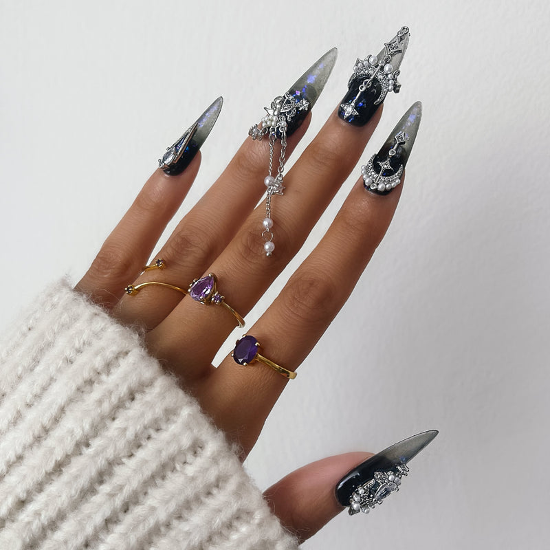 Galactic Queen Luxury Handmade Press-On Nail Set