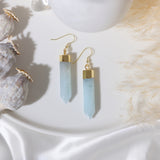 Crystal Point Earrings Gold (9 different Crystals)