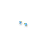 Swiss Blue Topaz Crystal Heart Earrings