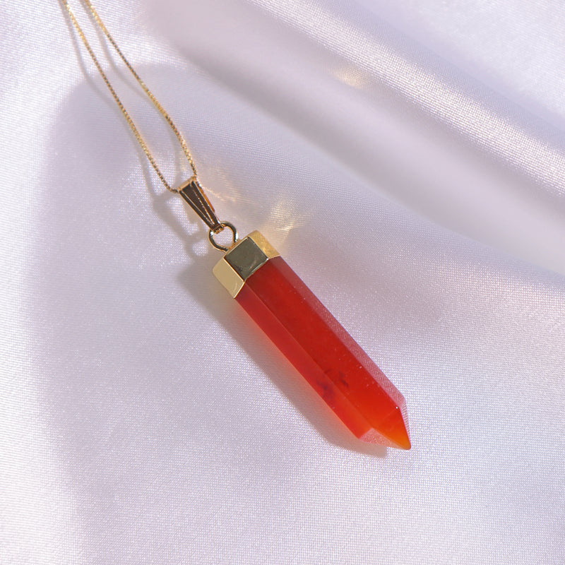 Carnelian Point Necklace