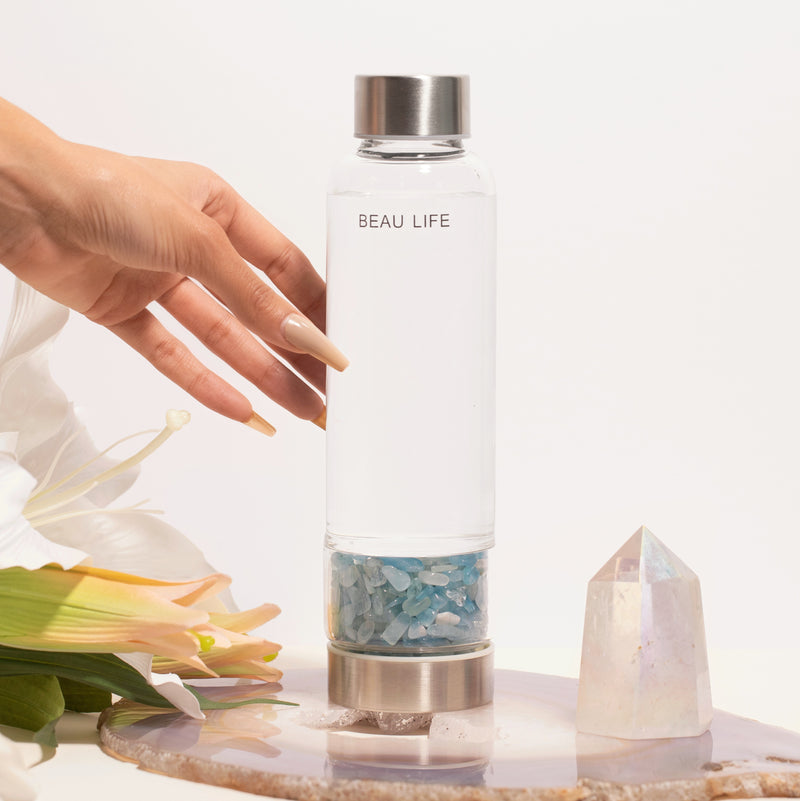 Aquamarine Crystal Water Bottle.