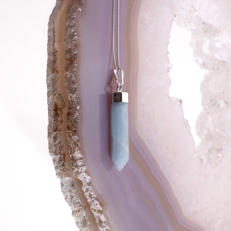 Aquamarine Point Necklace